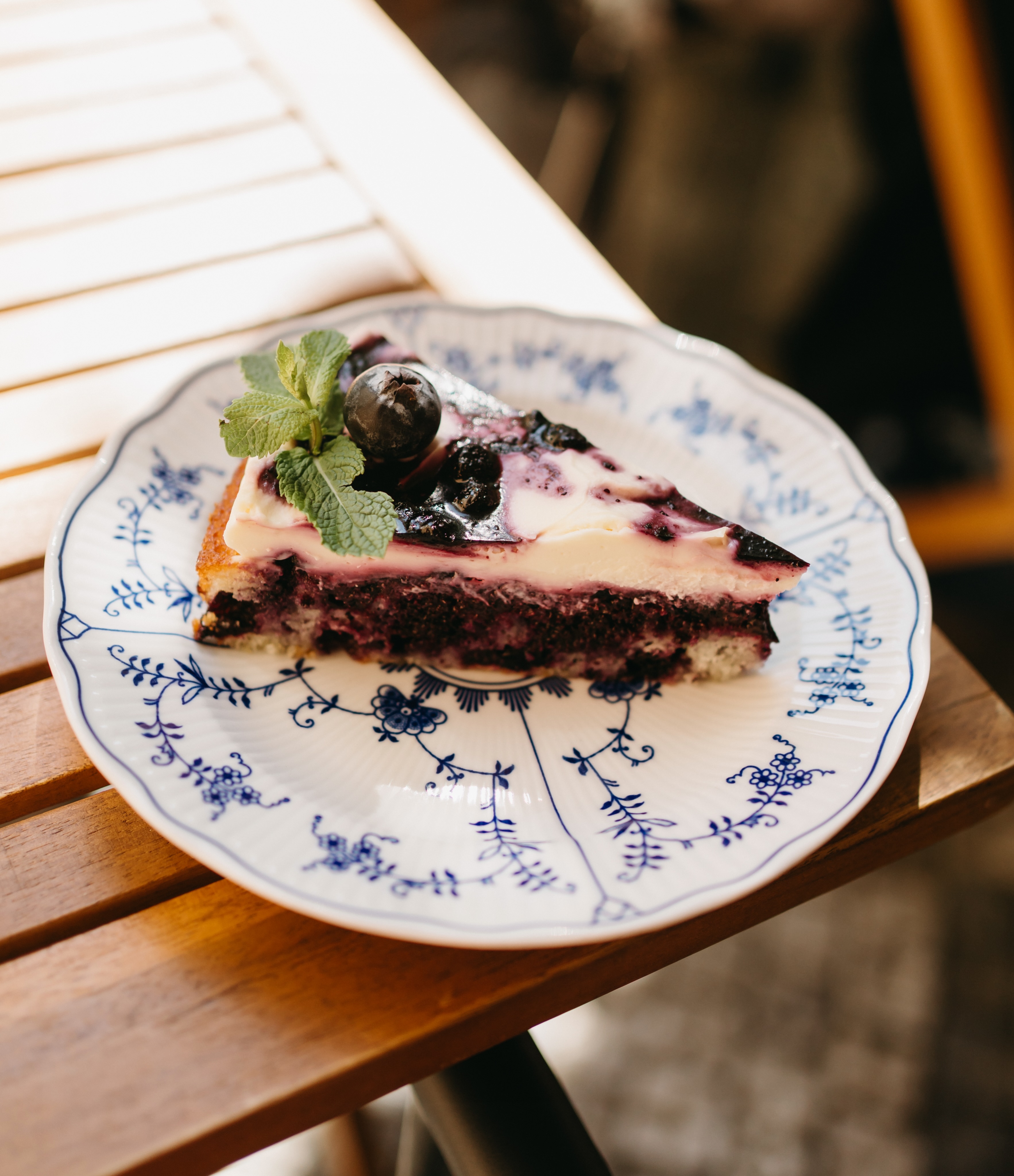 Borůvkový cheesecake